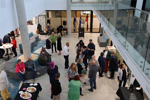 Arts Trail 2024 Atrium Launch Event view from above