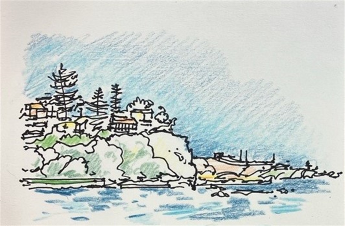 Fish and Chips in Kiama - Gaye Pitt Artists sketchbook image.jpg