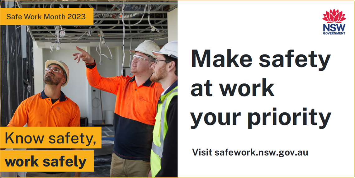 Safe work Month banner October 2023