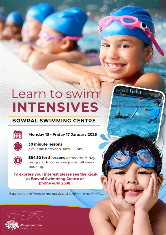 Image of Bowral Swimming Centre Learn to Swim Intensive Courses Flyer 