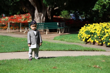 Young child from Southern Highlands Nepalese Community at Festival Press Conference in Corbett Gardens