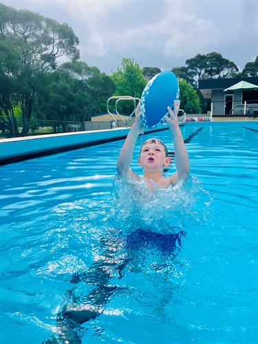 Boy Playing at Bowral Pool