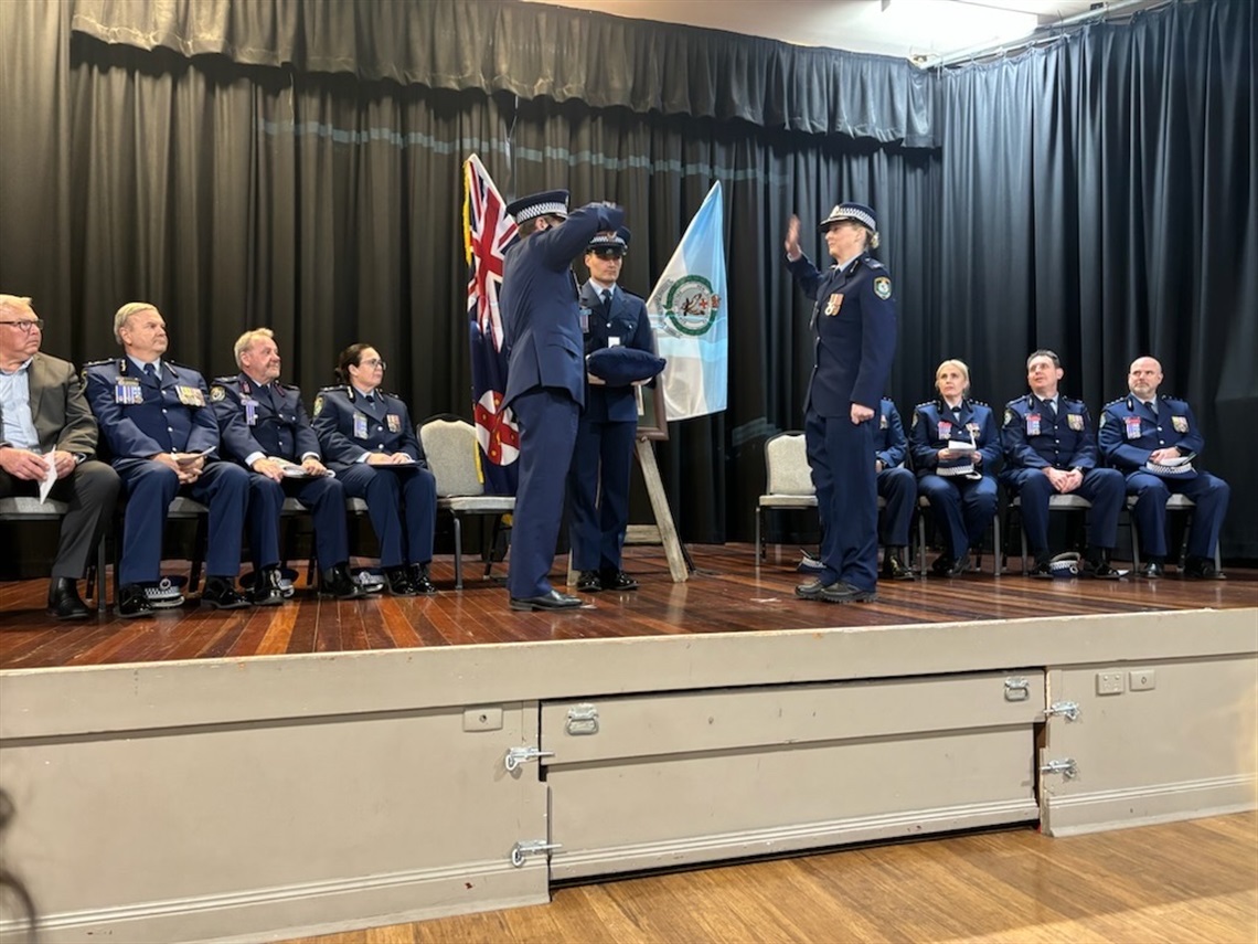 Photo of police receiving awards