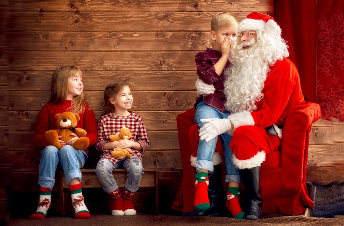 Santa with kids