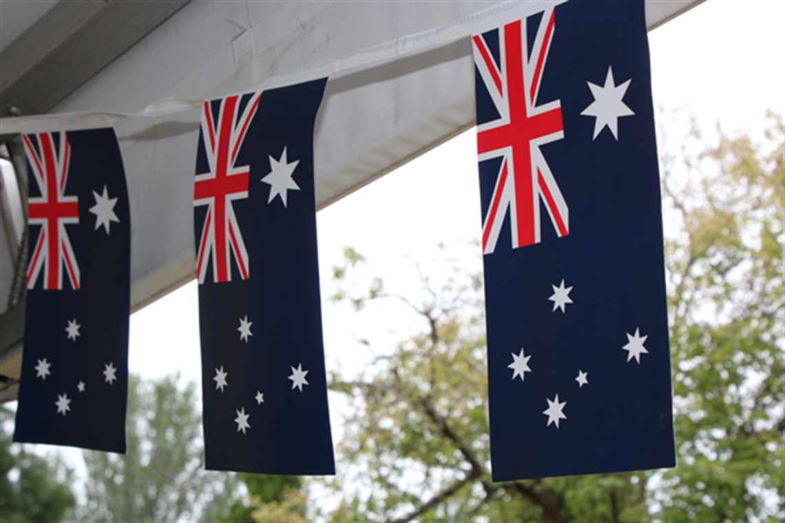 Australia Day flags