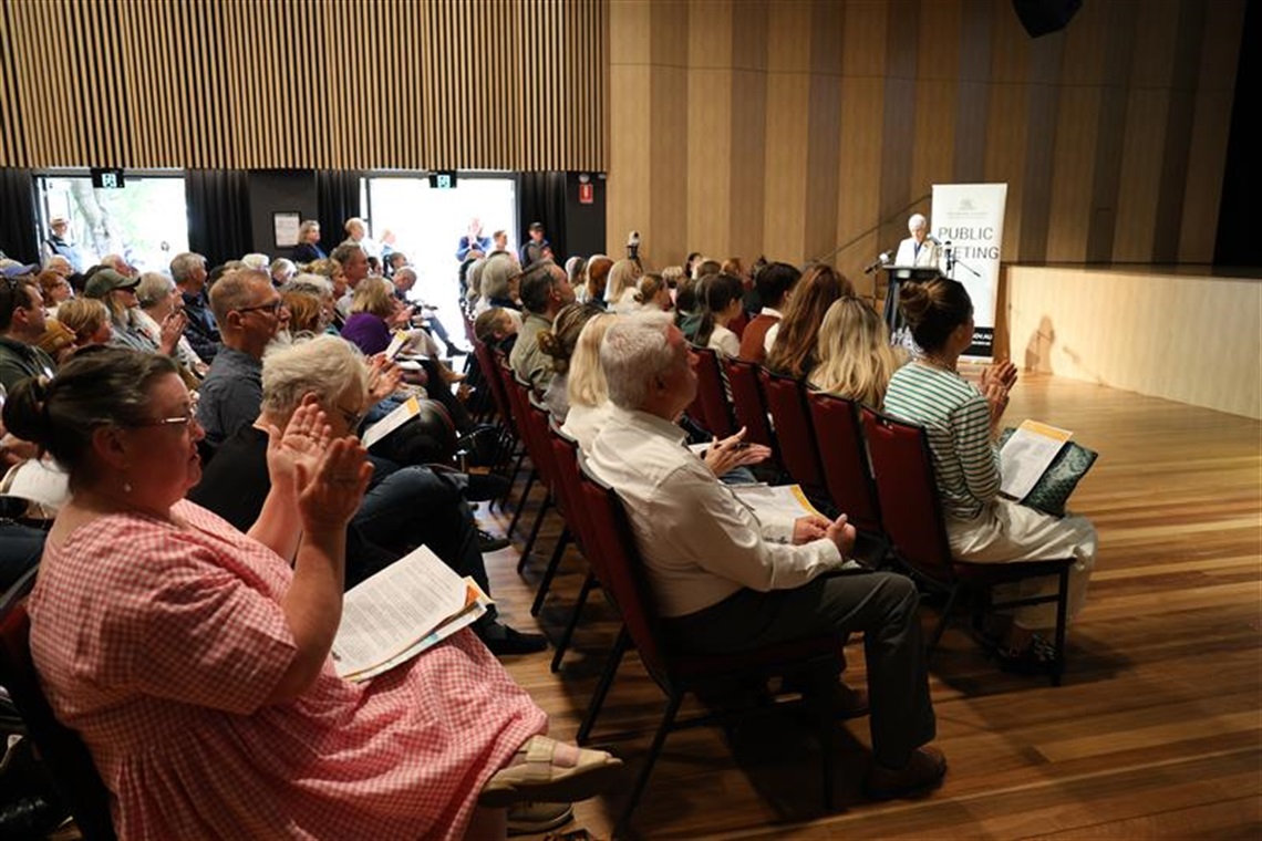 Seated attendees at Independant Planning Commission Public Meeting Public Meeting