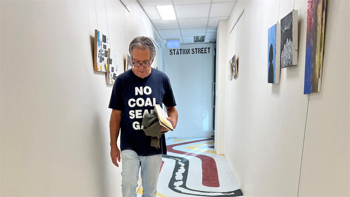 Picture of the artspace hallway leading to Stations St