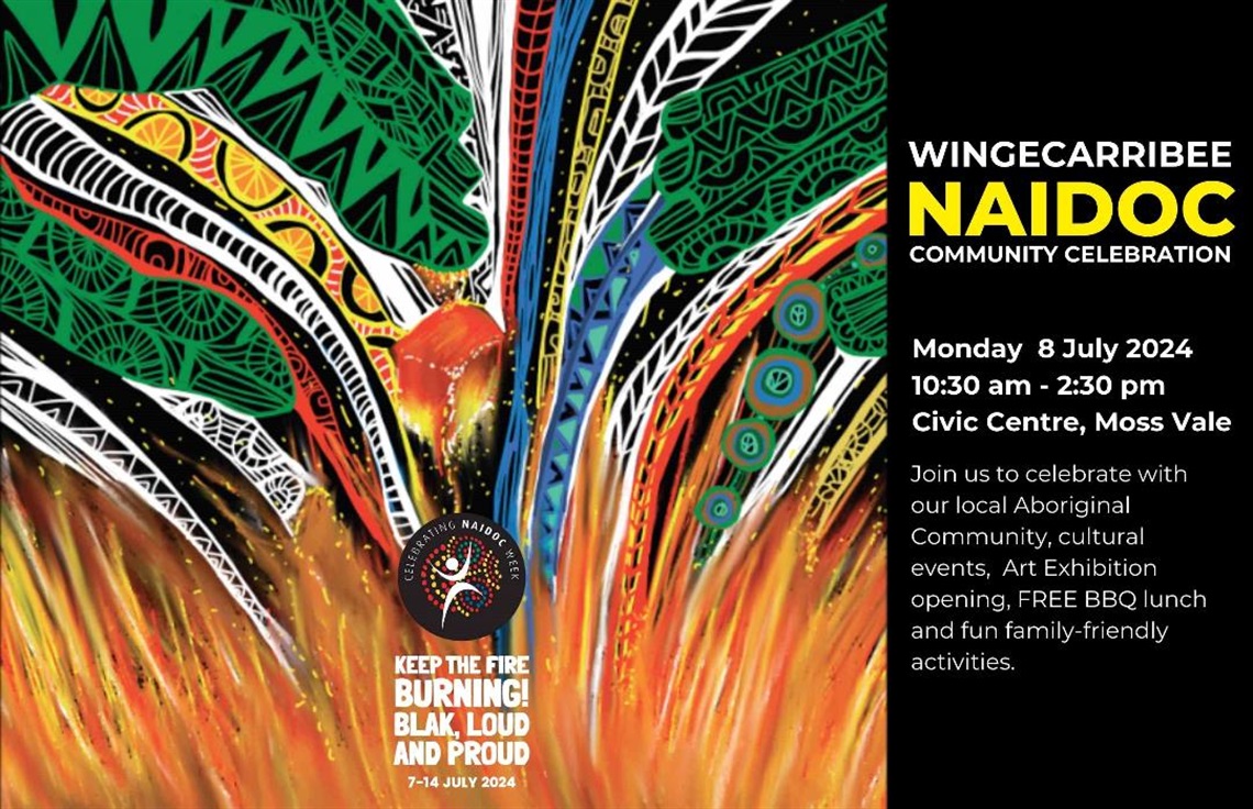 Flyer for NAIDOC events at Wingecarribee Shire Council