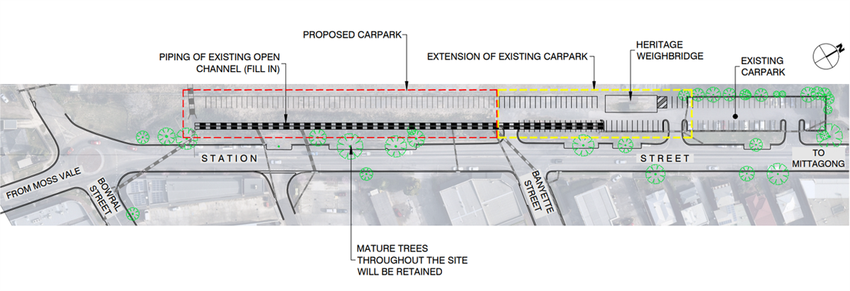 Map of Station Street Stormwater and Carparking Improvement Works