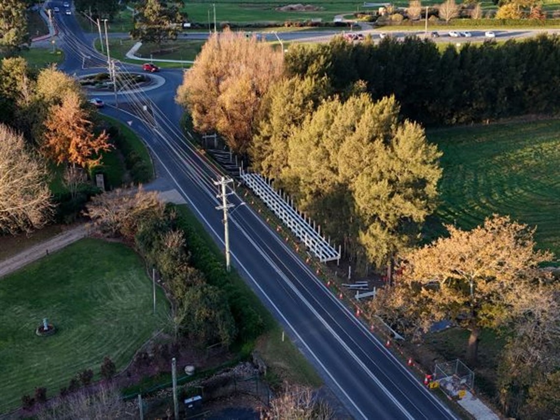 Eridge Park raised footpath project aerial image