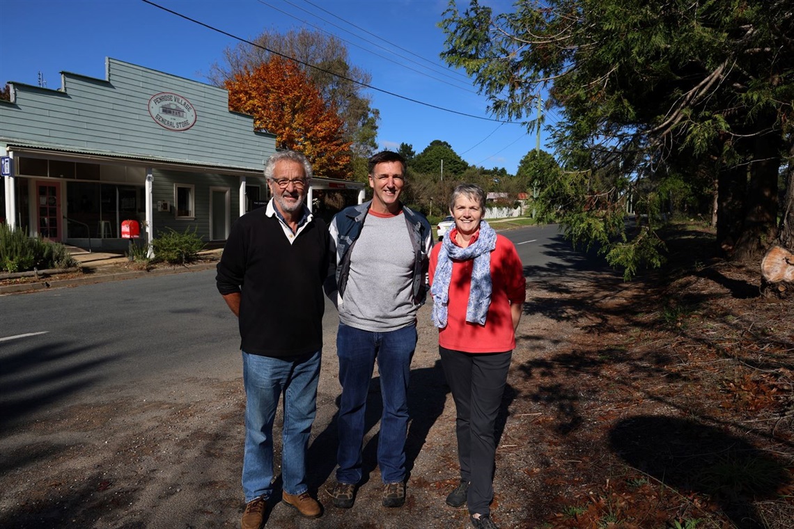 Image of Penrose Community Association Members, Robert Hancock, Daniel Medd and Alison Duthie