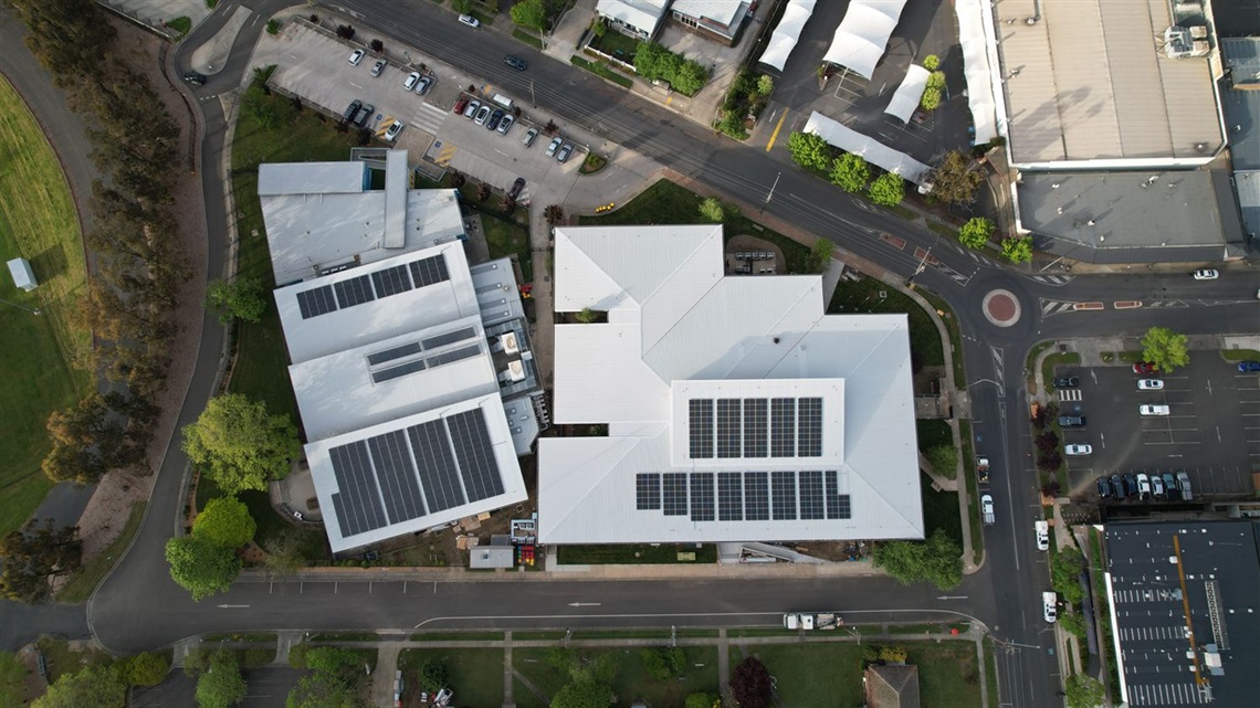 Solar Panels on Rooftop