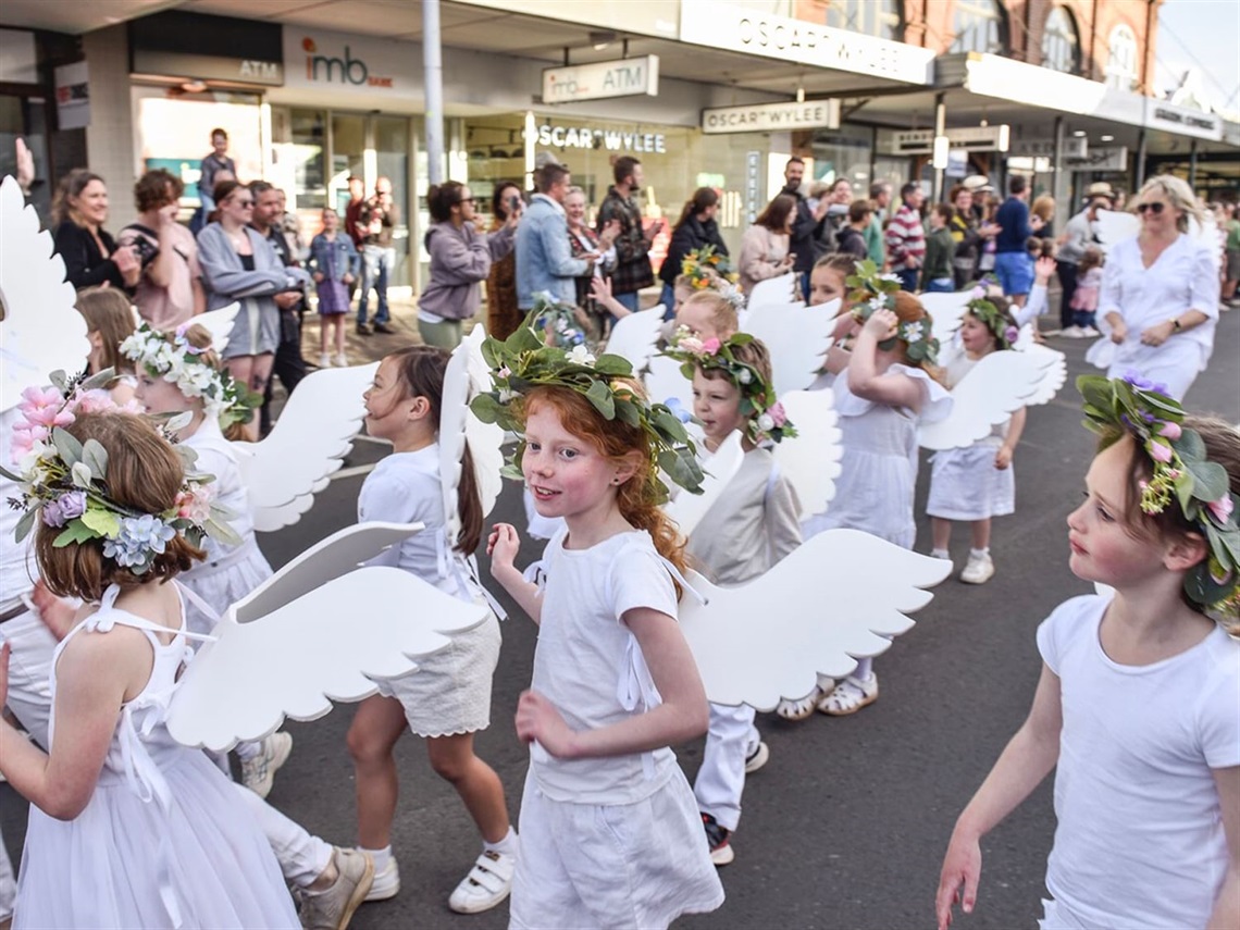 Angels in our town image of children at the event