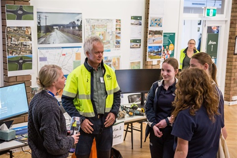 Image of school students at the Wingecarribee Shire Council Careers day event