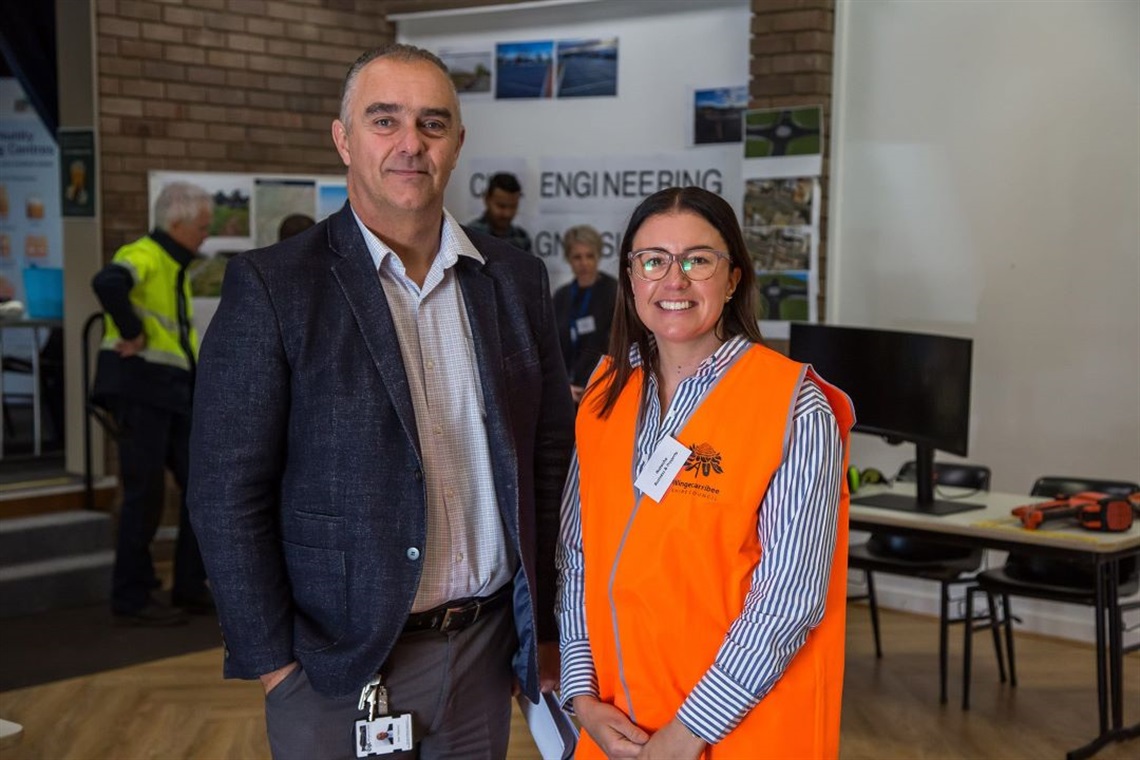 Image of Karen Guymer - Coordinator Natural Resource Projects, Elina Quigley - Senior Assets Officer and Dianne Erickson - Community Resilience Officer at Careers Day event 2023