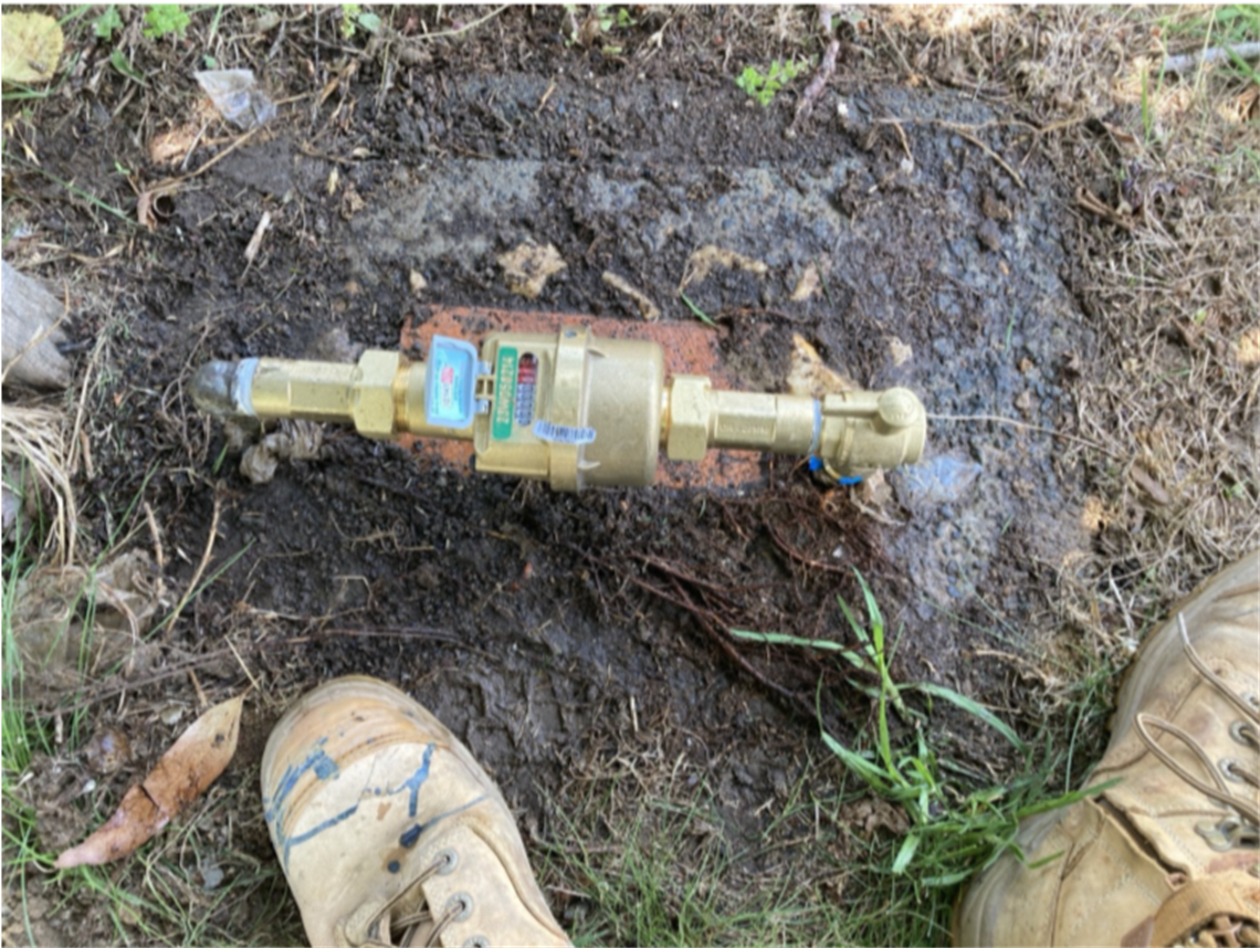 Water Meter in ground leaking