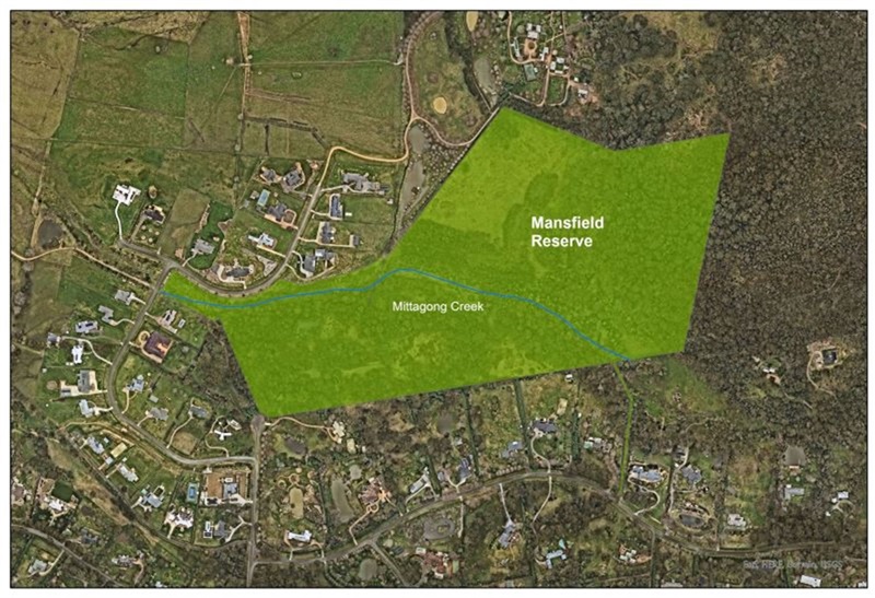 Map of Mansfield Reserve in Bowral